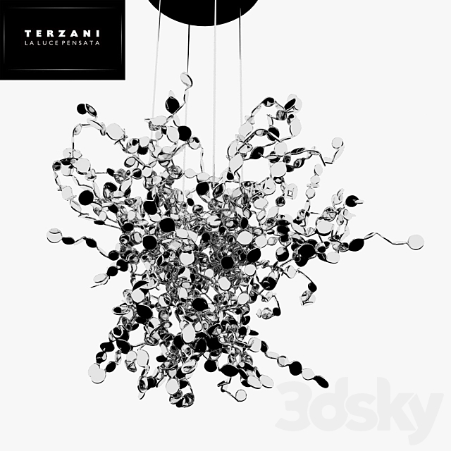 Chandelier Terzani Argent 3DS Max Model - thumbnail 1