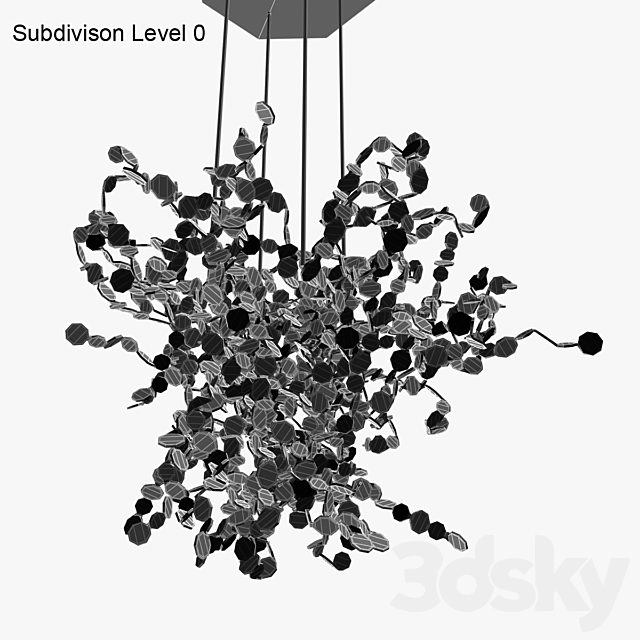 Chandelier Terzani Argent 3DS Max Model - thumbnail 2