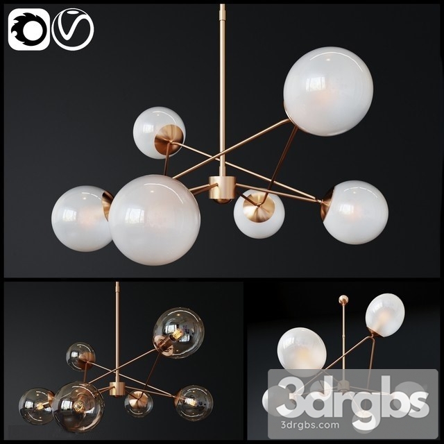 Chandelier Turenne Large Dynamic Chandelier 2 3dsmax Download - thumbnail 1