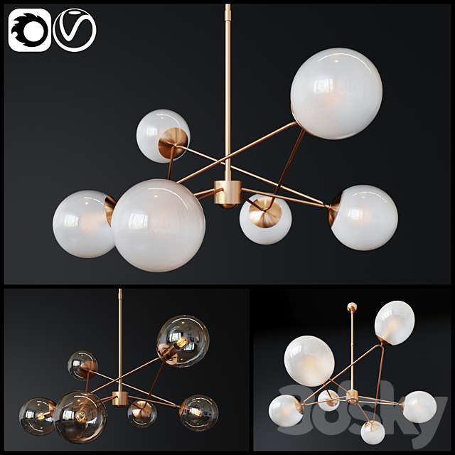 Chandelier Turenne Large Dynamic Chandelier _ 2 3DSMax File - thumbnail 1