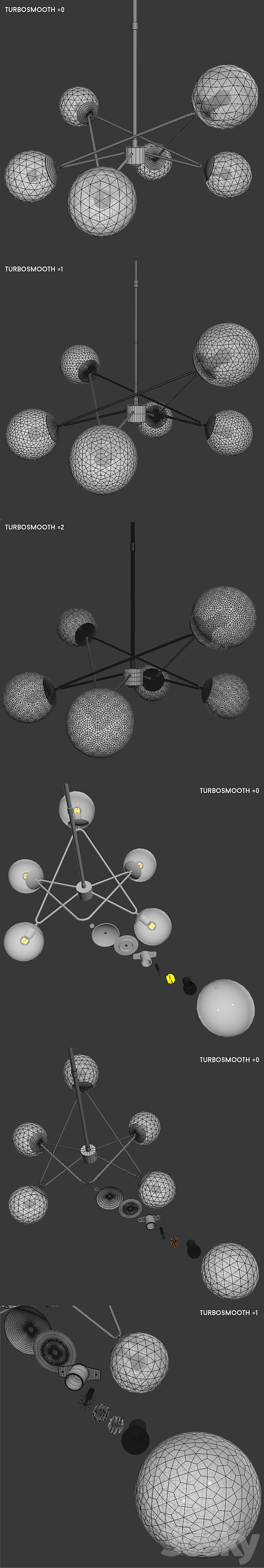 Chandelier Turenne Large Dynamic Chandelier _ 2 3DSMax File - thumbnail 3