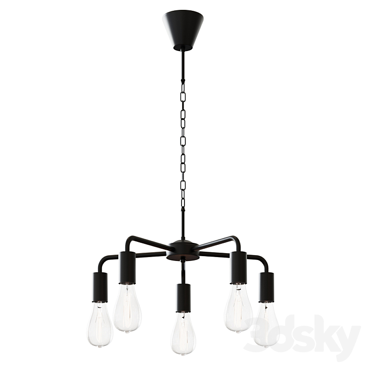 Chandelier VITALUCE Edwin 5xE27 max. 60W # 80319410 3DS Max Model - thumbnail 1