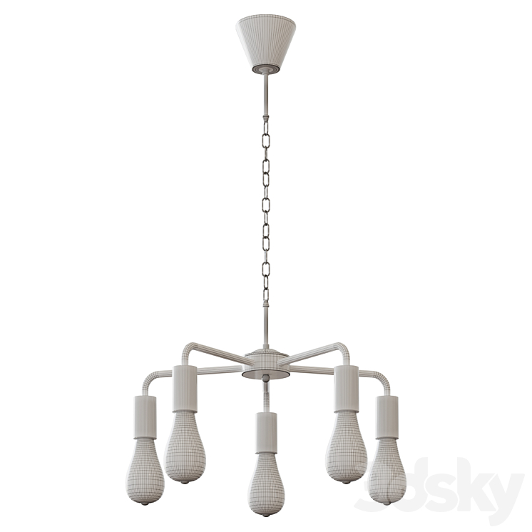 Chandelier VITALUCE Edwin 5xE27 max. 60W # 80319410 3DS Max Model - thumbnail 2