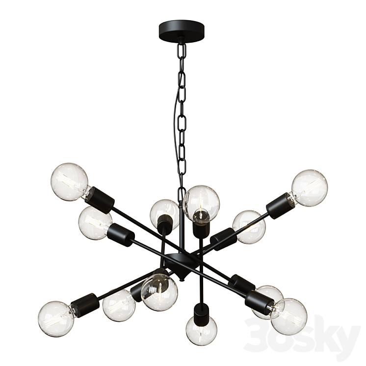 Chandelier VITALUCE Fireworks 12xE27 max. 60W # 80339572 3DS Max Model - thumbnail 1