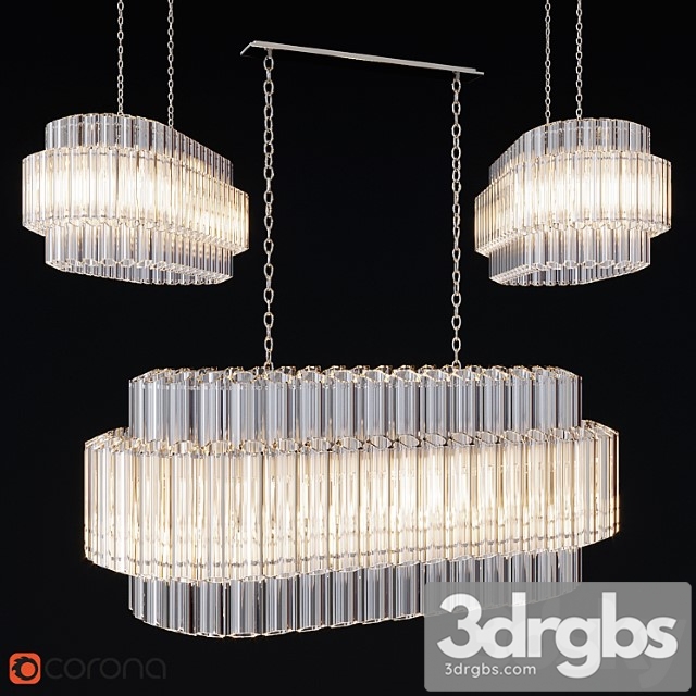 Chandelier vittoria rectangle 3dsmax Download - thumbnail 1