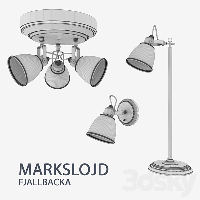 Chandelier. wall lamp. lamp Markslojd FJALLBACKA 3DSMax File - thumbnail 3