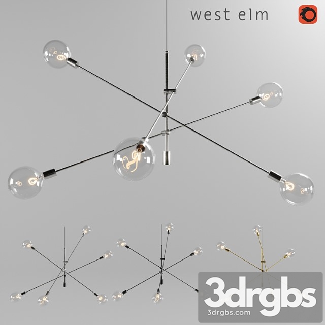 Chandelier west elm mobile chandelier – grand 3dsmax Download - thumbnail 1