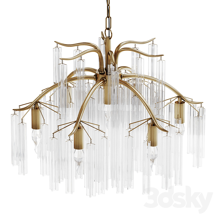 Chandelier Willow 3DS Max Model - thumbnail 2