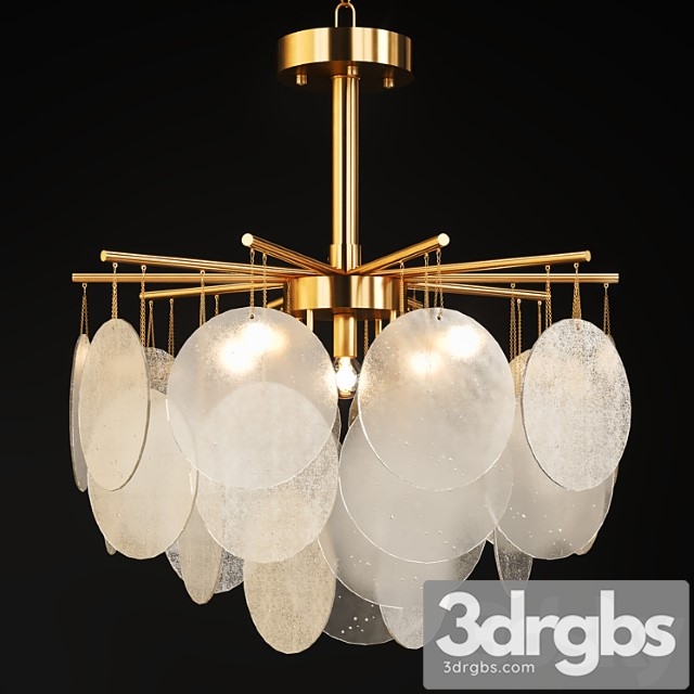 Chandelier with hanging glass plates frost b 3dsmax Download - thumbnail 1