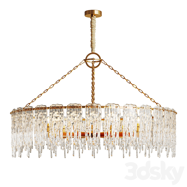 Chandelier with ice plates SPRING Ø120 3DS Max Model - thumbnail 3