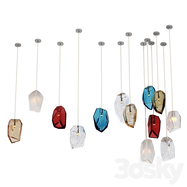 Chandeliers Crystal rock. Arik Levy 3DS Max Model - thumbnail 2