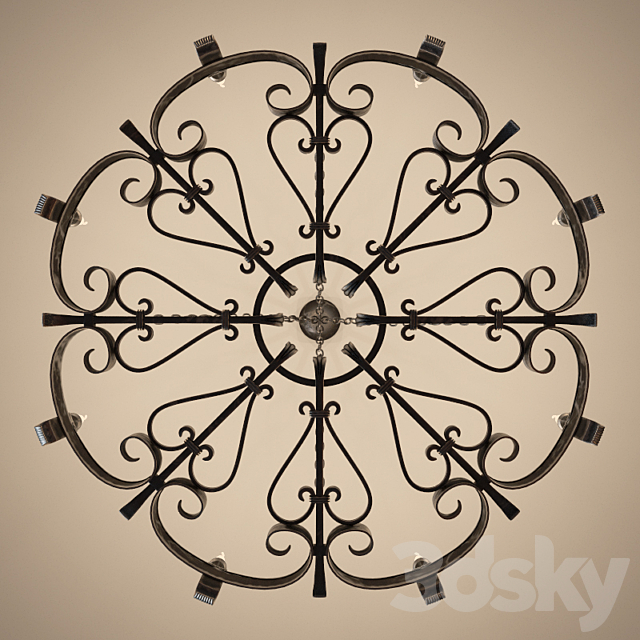 Chandeliers Forged 3DS Max Model - thumbnail 2