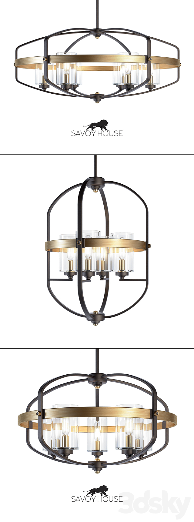 Chandeliers of Kirkland from Savoy House Europe 3DS Max Model - thumbnail 2