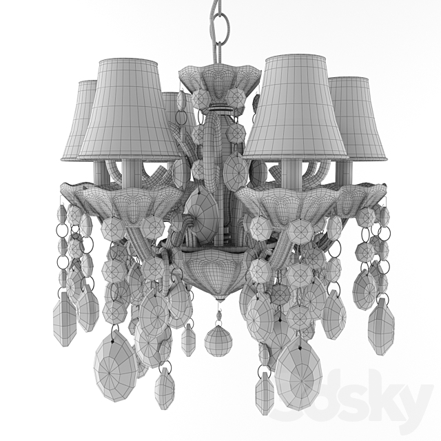 Chandeliers Pendant CRYSTAL LUX SIENA SP6 3DS Max Model - thumbnail 2