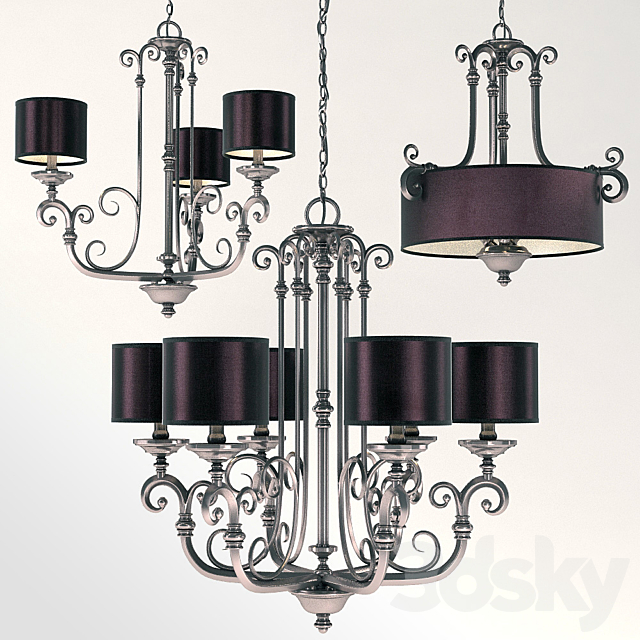 Chandeliers Savoy House a collection Midtown Vogue 3DS Max Model - thumbnail 1