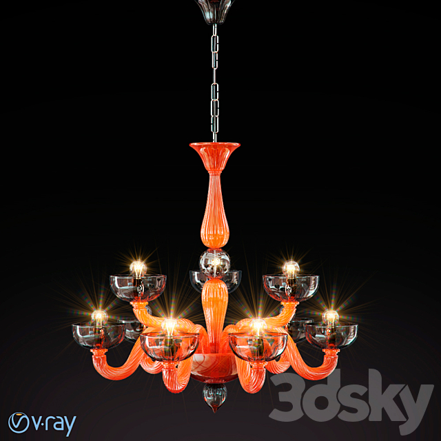 Chandeliers Vetri lamp Color \\ Cristallo 925_6 and 925_8 + 3 3DSMax File - thumbnail 1