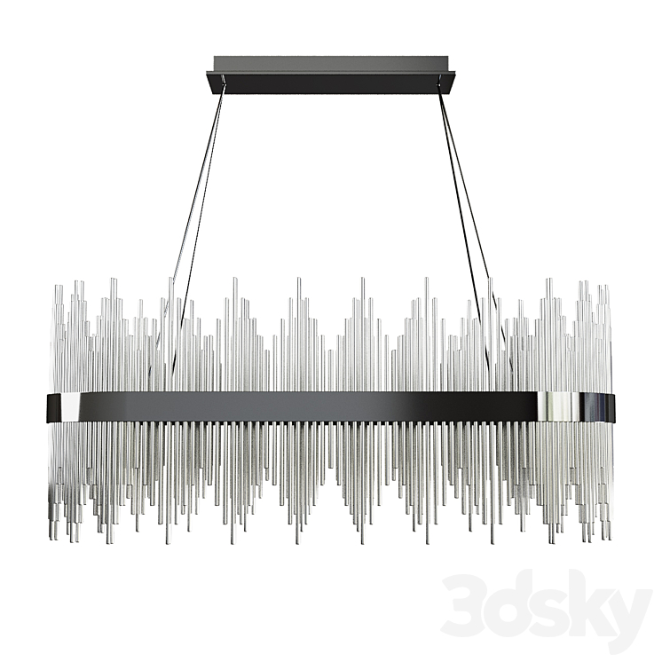 CHROME GLASS CHANDELIER Garda Decor 3DS Max Model - thumbnail 1