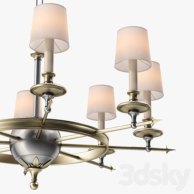 Circa Lighting Leaf And Arrow Chandelier 3DSMax File - thumbnail 2