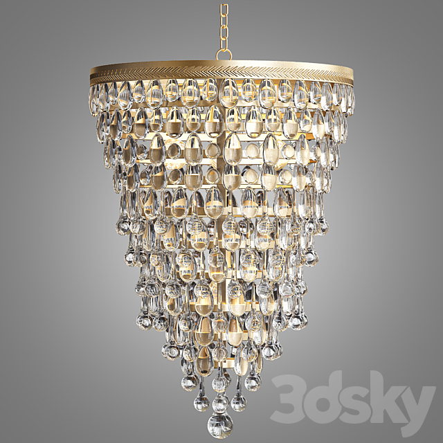 Clarissa Glass Drop Pendant 3DSMax File - thumbnail 1