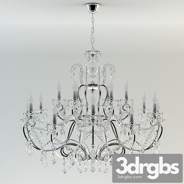 Classic Chandelier in Chrome 3dsmax Download - thumbnail 1