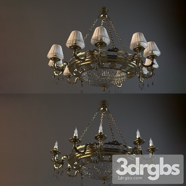 Classic Copper Ceiling Lamp 3dsmax Download - thumbnail 1