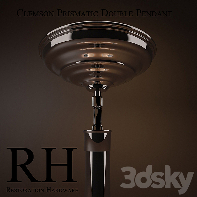 clemson prismatic double pendant 3DS Max Model - thumbnail 2