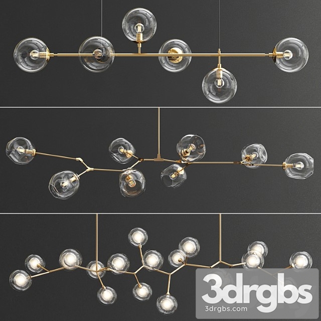 Collection branching chandeliers - thumbnail 1