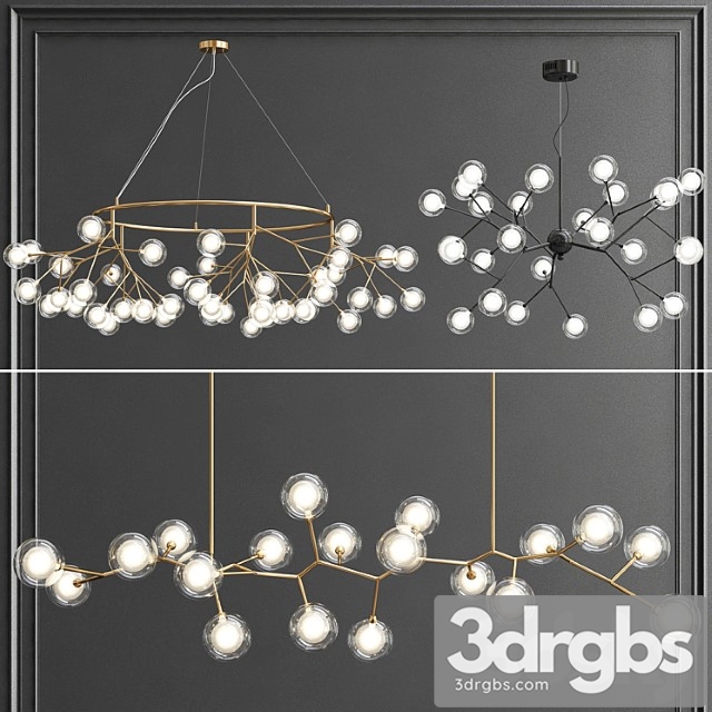 Collection of double glazed lampshades 3dsmax Download - thumbnail 1