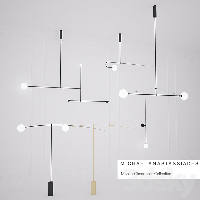 Collection of fixtures Mobile Chandelier Cillection 3DS Max Model - thumbnail 2