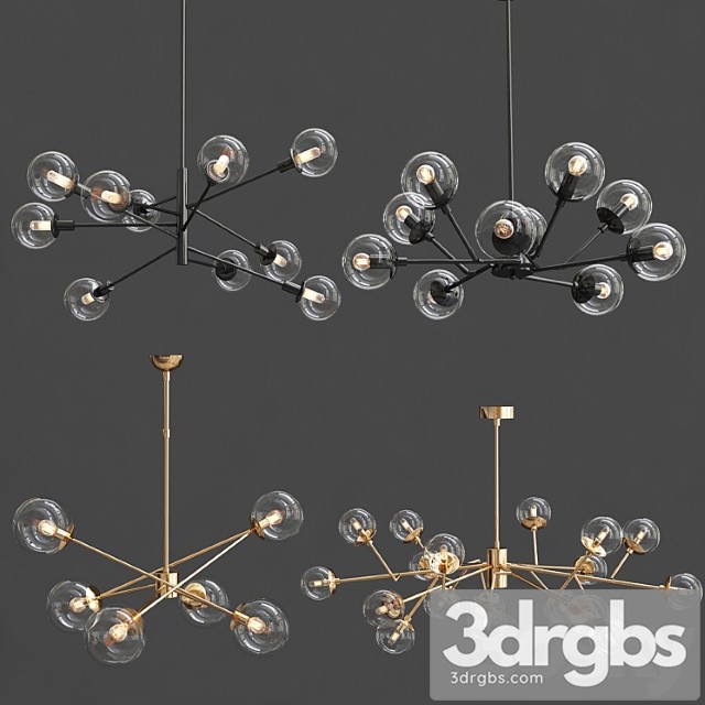 Collection of glass chandelier 2 - thumbnail 1