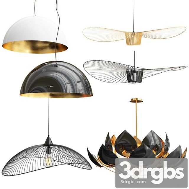 Collection of new minimalist chandelier 5 3dsmax Download - thumbnail 1