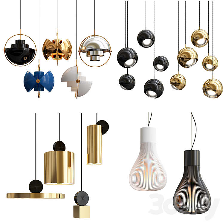 Collection of Pendant Lights 3DS Max - thumbnail 1