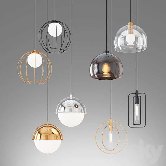 Collection of Pendants 3DSMax File - thumbnail 1