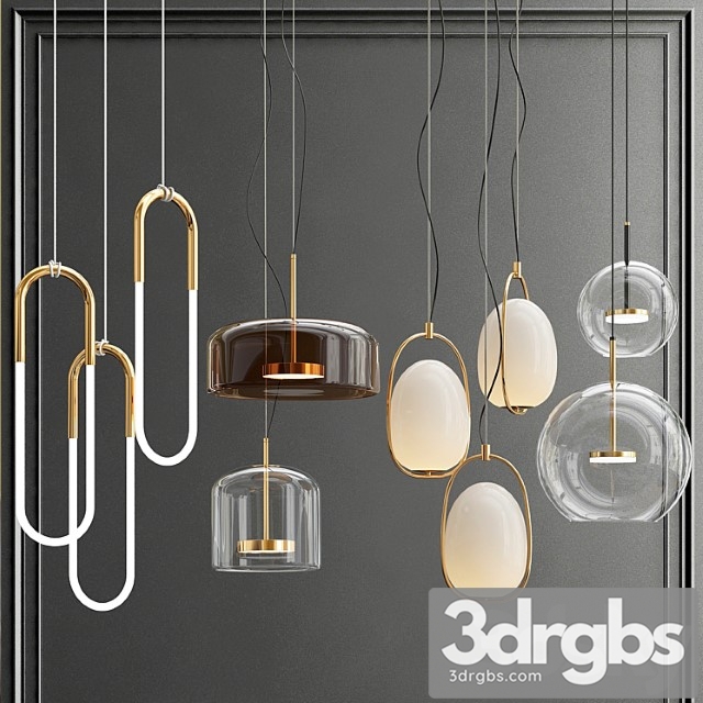 Collection ofminimalist pendants 2 3dsmax Download - thumbnail 1