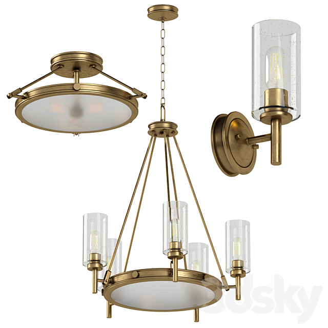 Collier Elstead lamp set 3DS Max Model - thumbnail 2