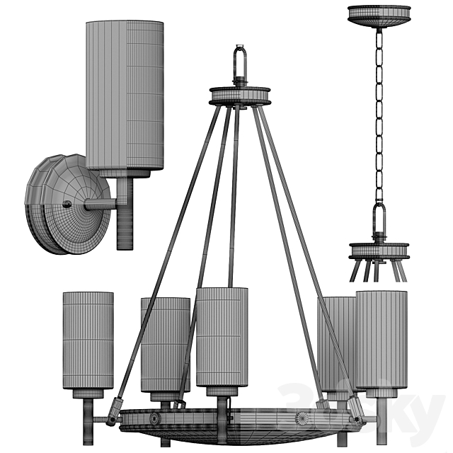 Collier Elstead lamp set 3DS Max Model - thumbnail 3