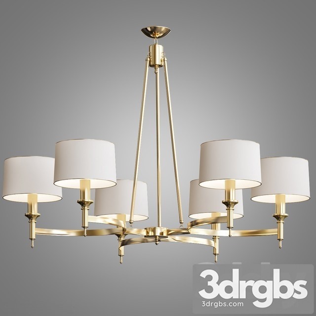 Collins Chandelier Aged Brass 3dsmax Download - thumbnail 1