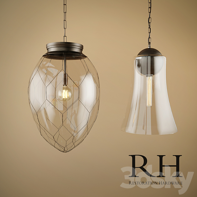 COLLINS PENDANT & GLASS BANQUE PENDANT 3DSMax File - thumbnail 1