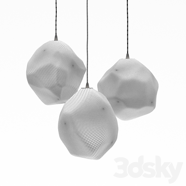 Color Ice Cube Pendant 3DS Max Model - thumbnail 3