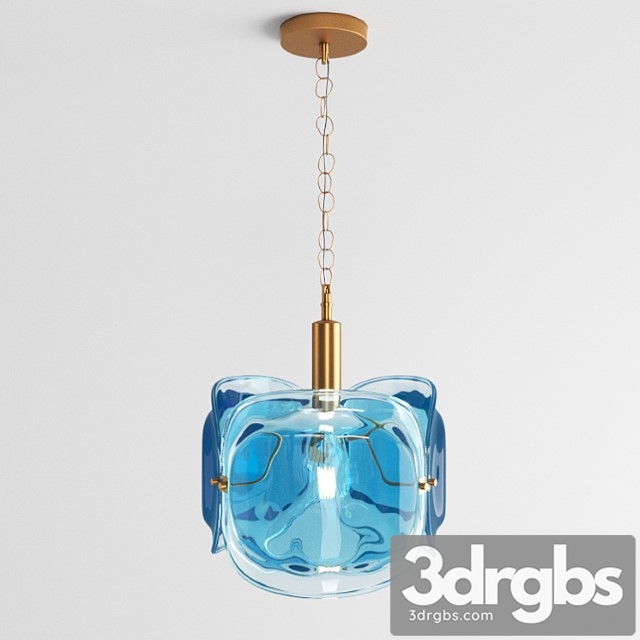 Colored glass pendant lamp lampatron trino 3dsmax Download - thumbnail 1