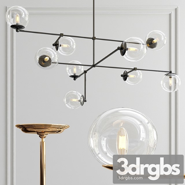 Communique 9 Light Oiled Bronze Chandelier 3dsmax Download - thumbnail 1