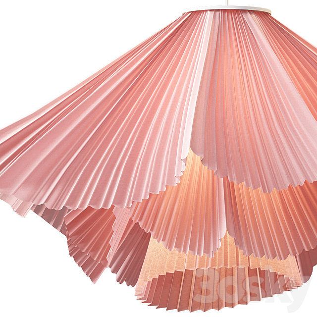 Coral Pleats Pendant Lamp 3DS Max Model - thumbnail 2