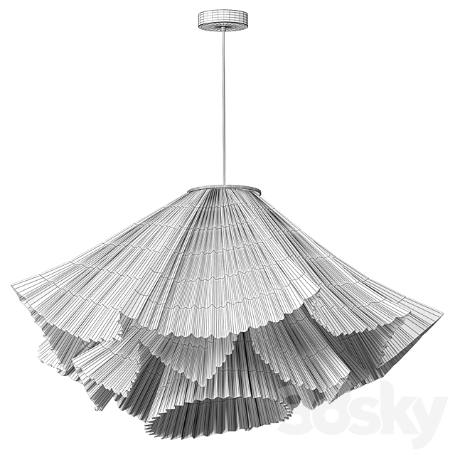 Coral Pleats Pendant Lamp 3DS Max Model - thumbnail 5