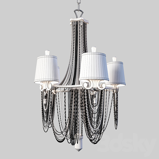 Corbett Lighting Five Light Chandelier 3DS Max Model - thumbnail 2