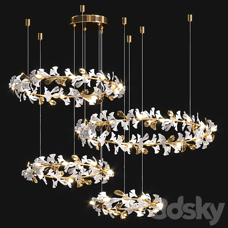 Cosmo Flower Chandelier_2 3DS Max Model - thumbnail 1