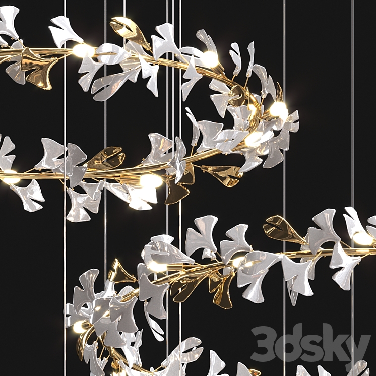 Cosmo Flower Chandelier_2 3DS Max Model - thumbnail 2