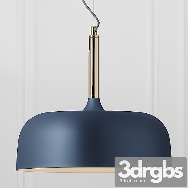 Cox & cox blue & brass pendant light 3dsmax Download - thumbnail 1