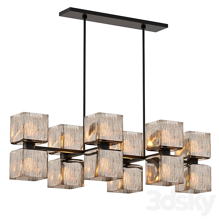 Crate & Barrel Ava Linear Chandelier 3DS Max Model - thumbnail 3