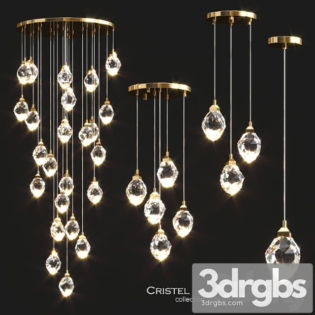 Cristel Chandelier Collection 3dsmax Download - thumbnail 1