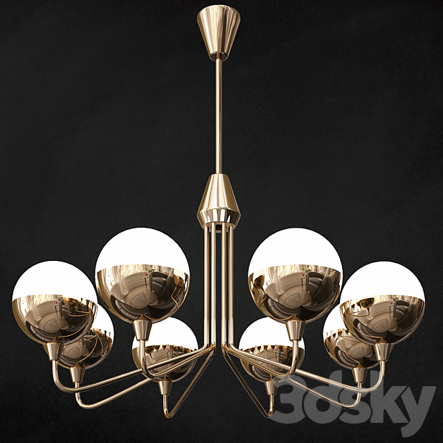 Cristol Tiered Chandelier 3DSMax File - thumbnail 1